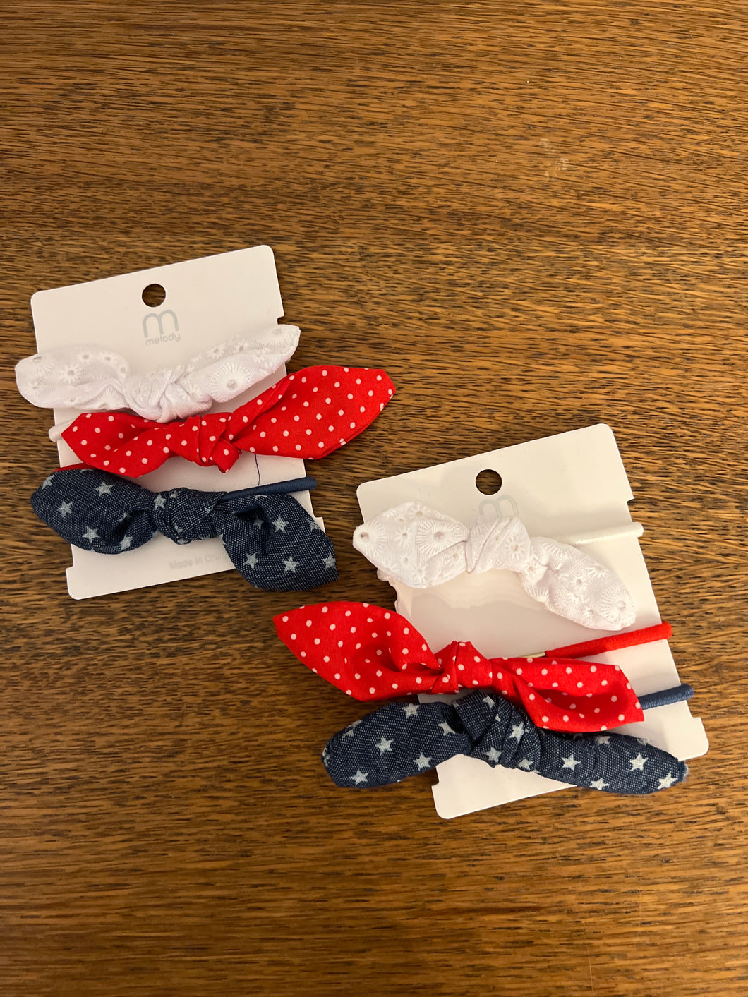 4th of July Bow Hair Ties