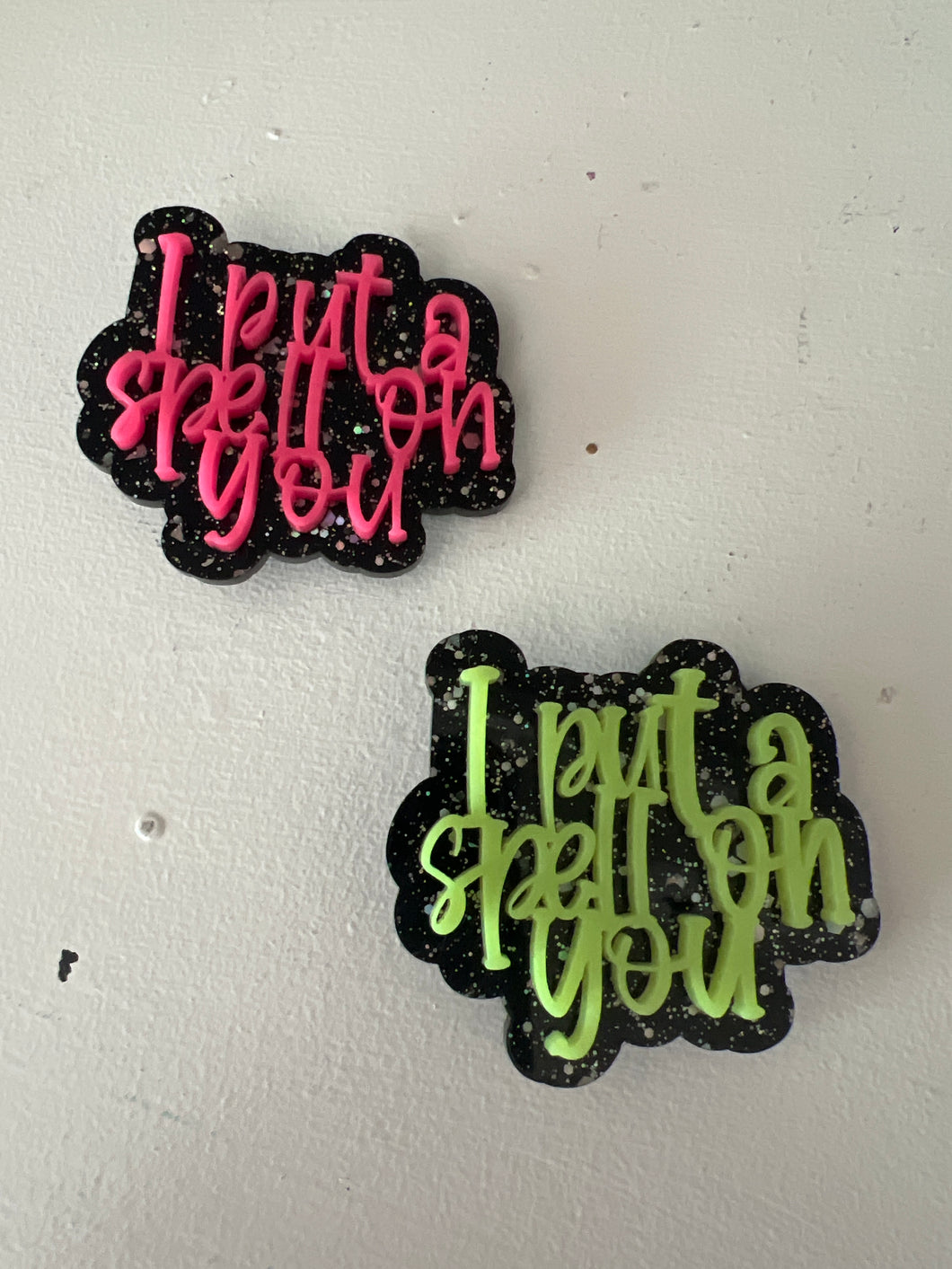 Put a Spell On U Acrylic Hair Clip