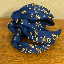 Load image into Gallery viewer, Football Knot Headband
