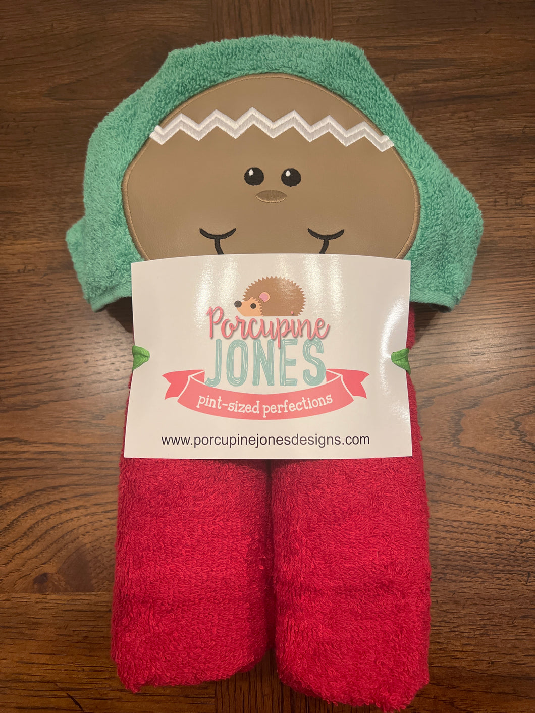 Gingerbread Boy Hooded Towel