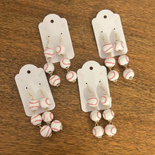 Load image into Gallery viewer, Baseball Dangle Earrings
