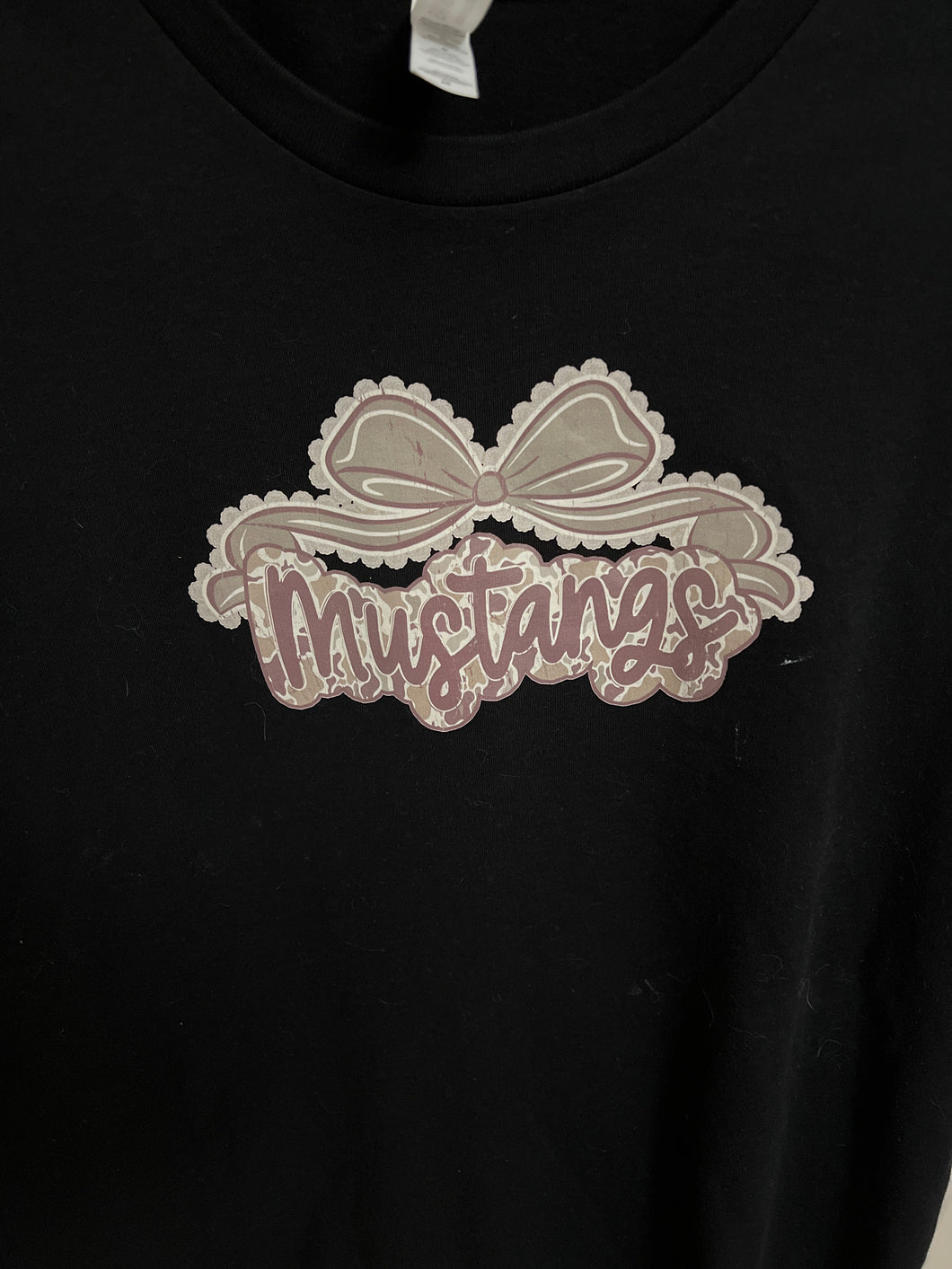 Camo Mustang Bow T shirt