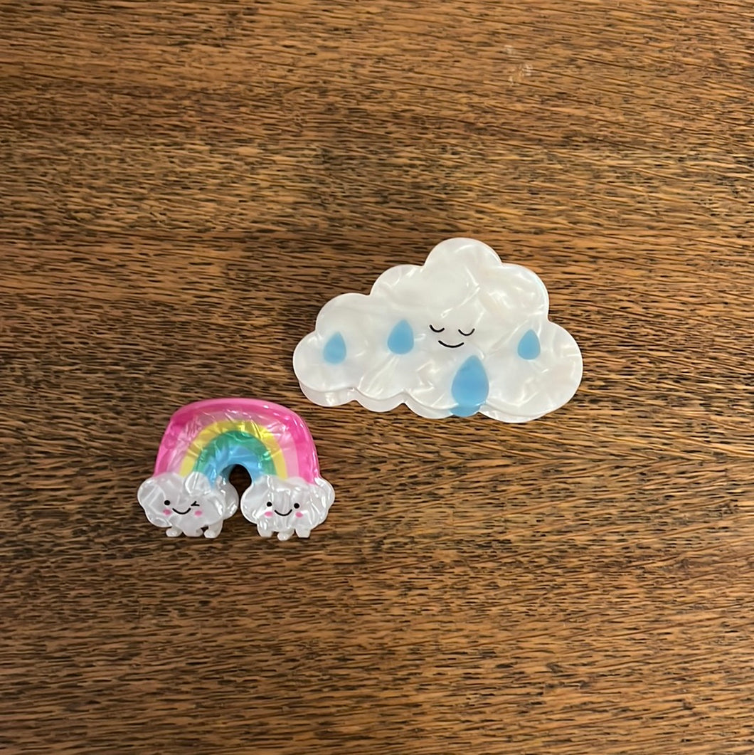 Cloud/Rainbow Hairclips