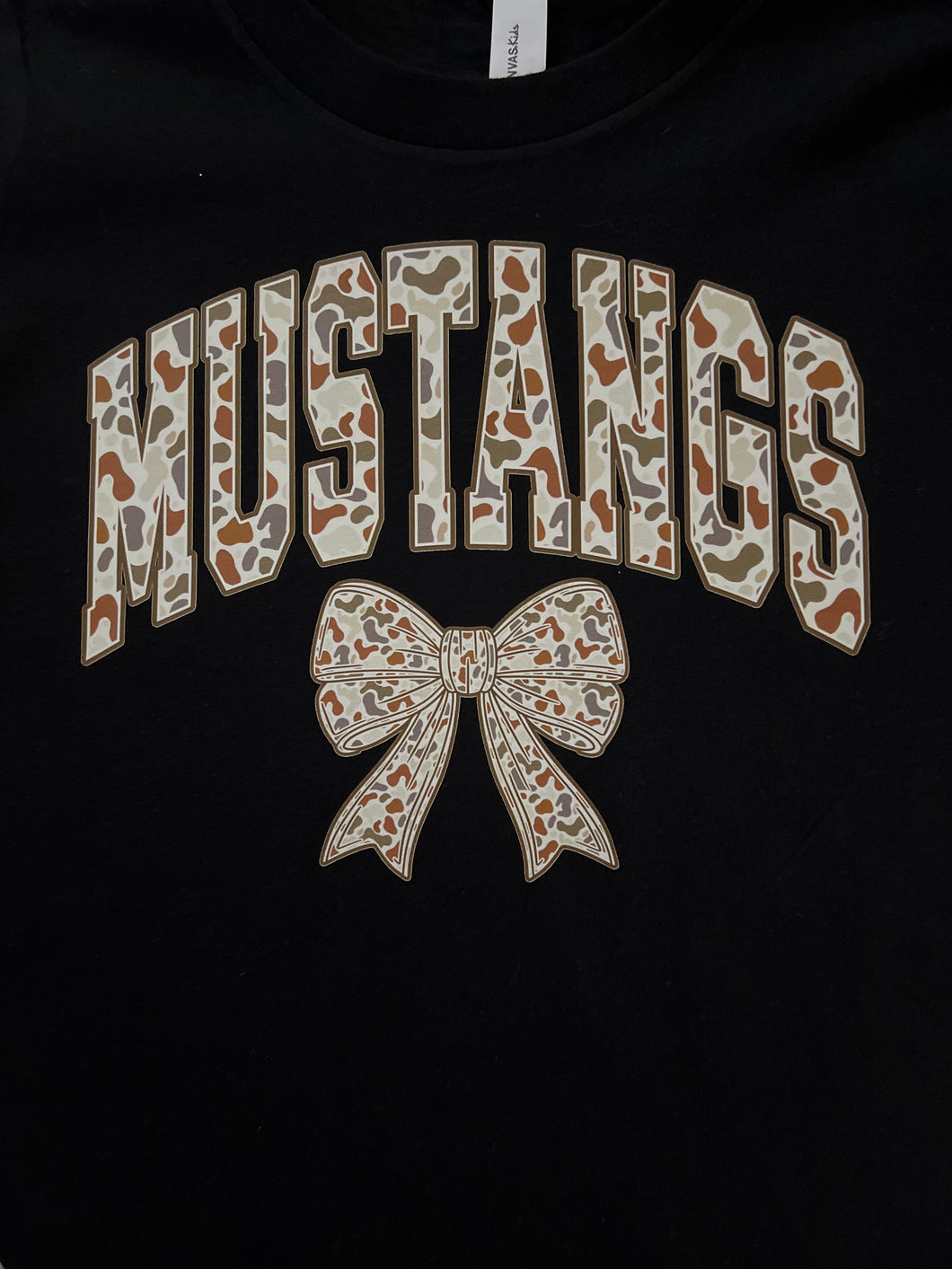 Mustangs Camo Bow DTF Shirt