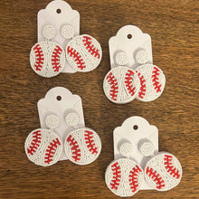 Load image into Gallery viewer, Baseball Bead Earrings
