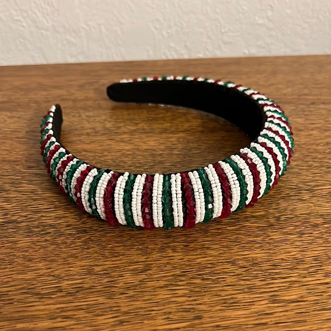 Christmas Beaded Headband