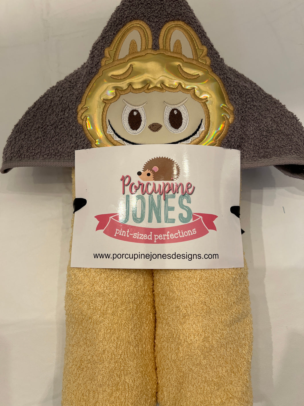 24k Gold Labubu Hooded Towel