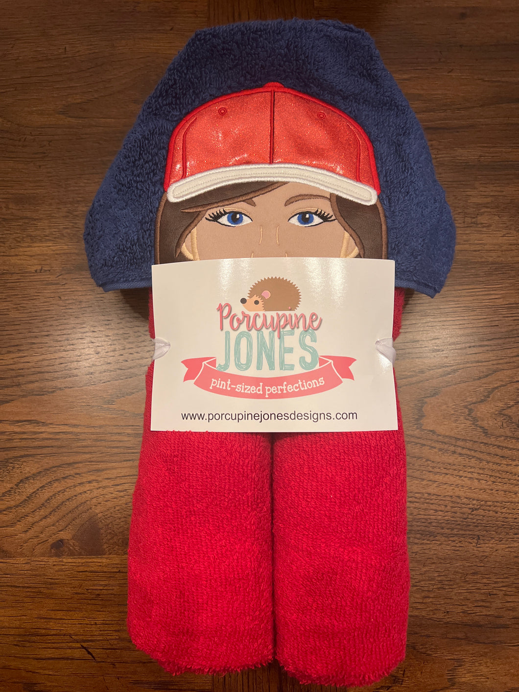 Ball Cap Girl Hooded Towel