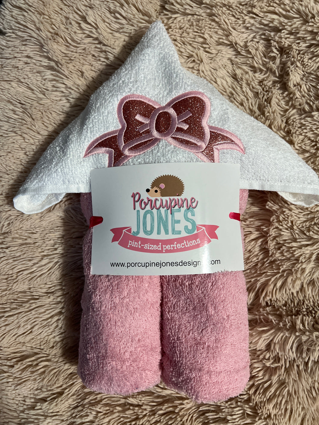 Simple Bow Hooded Towel