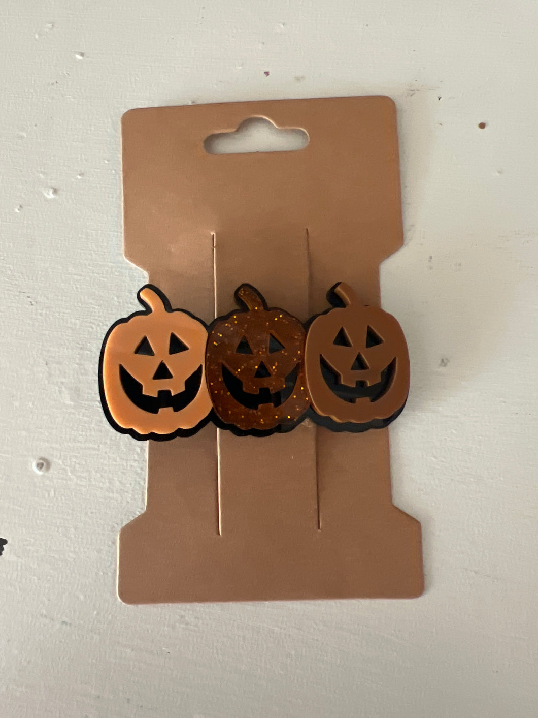 Jack-o’-lantern Acrylic Hair Clip