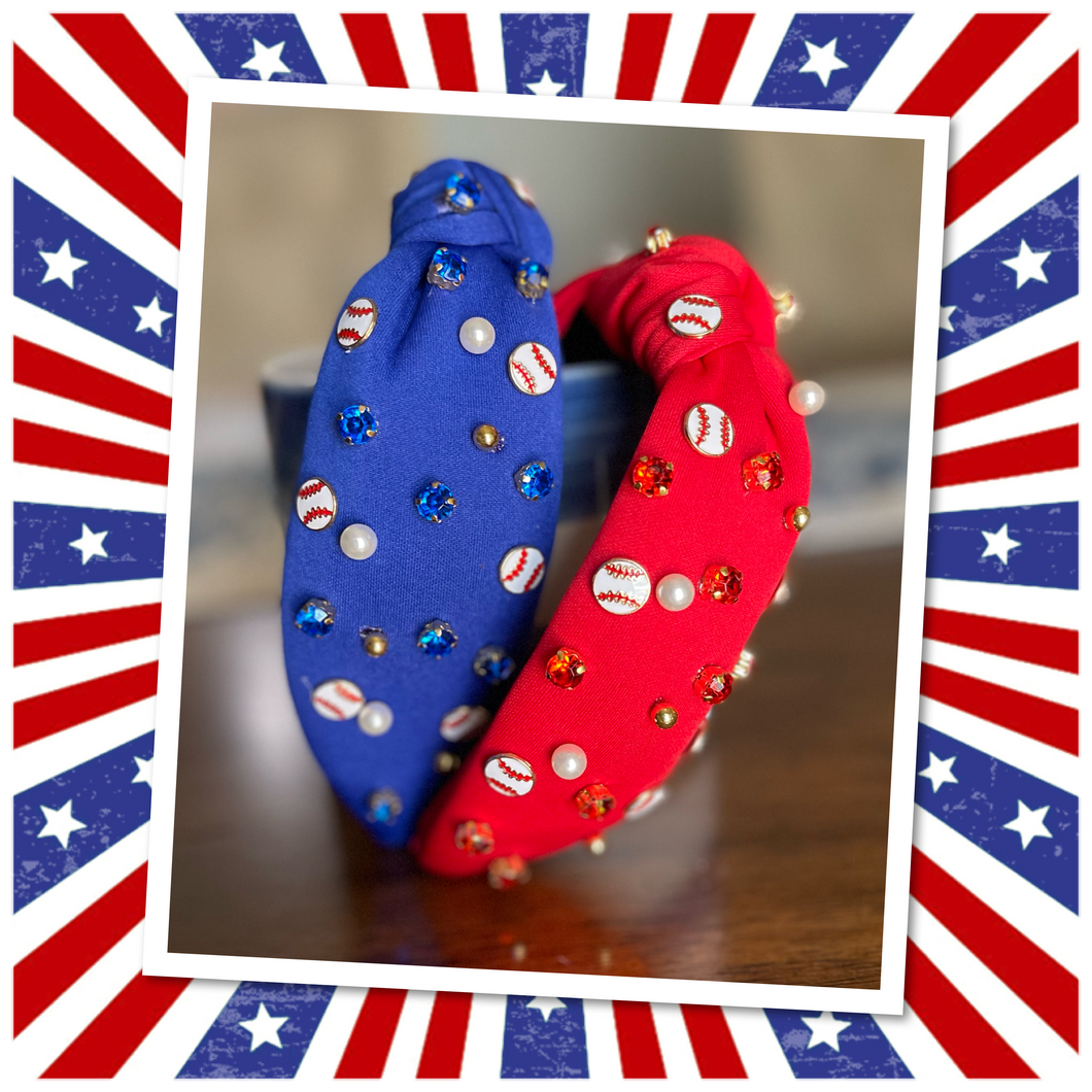 Baseball Knot Headband