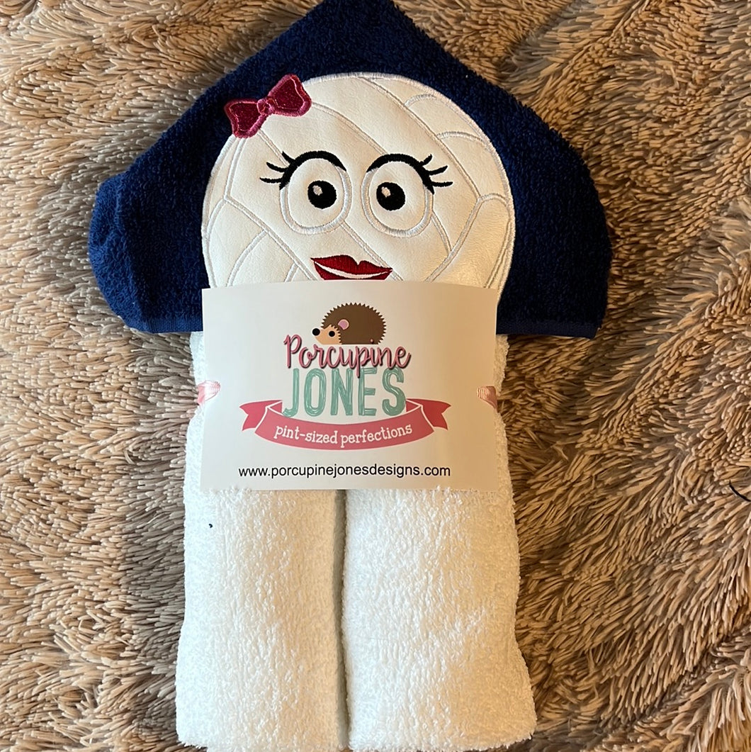 Volleyball Girl Hooded Towel