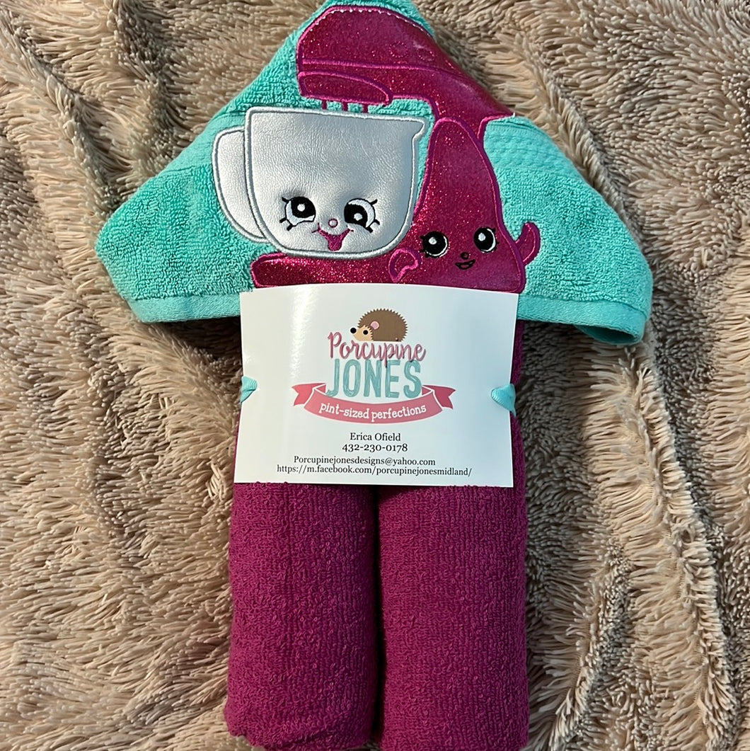 Shopkins Mixer Hooded Towel