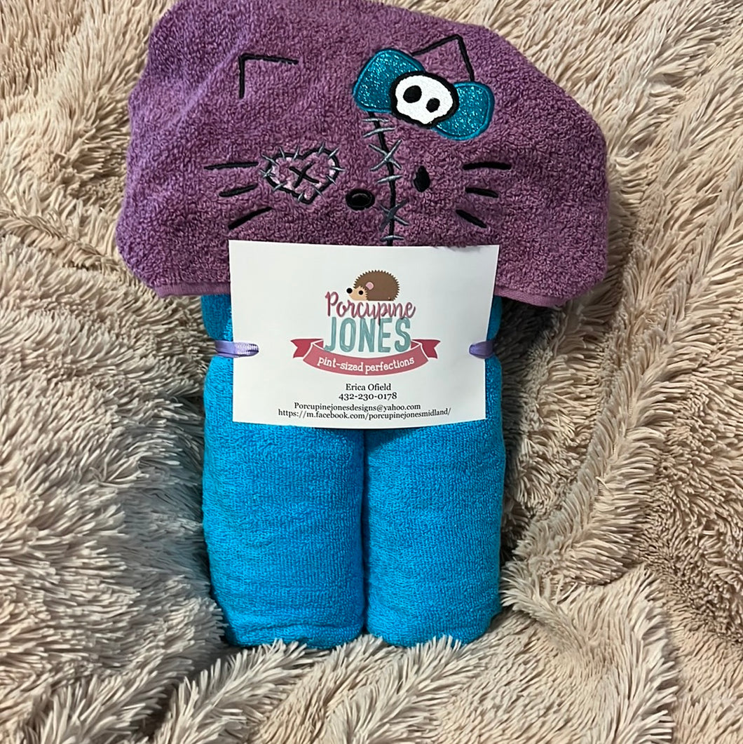 Zombie Hello Kitty Hooded Towel