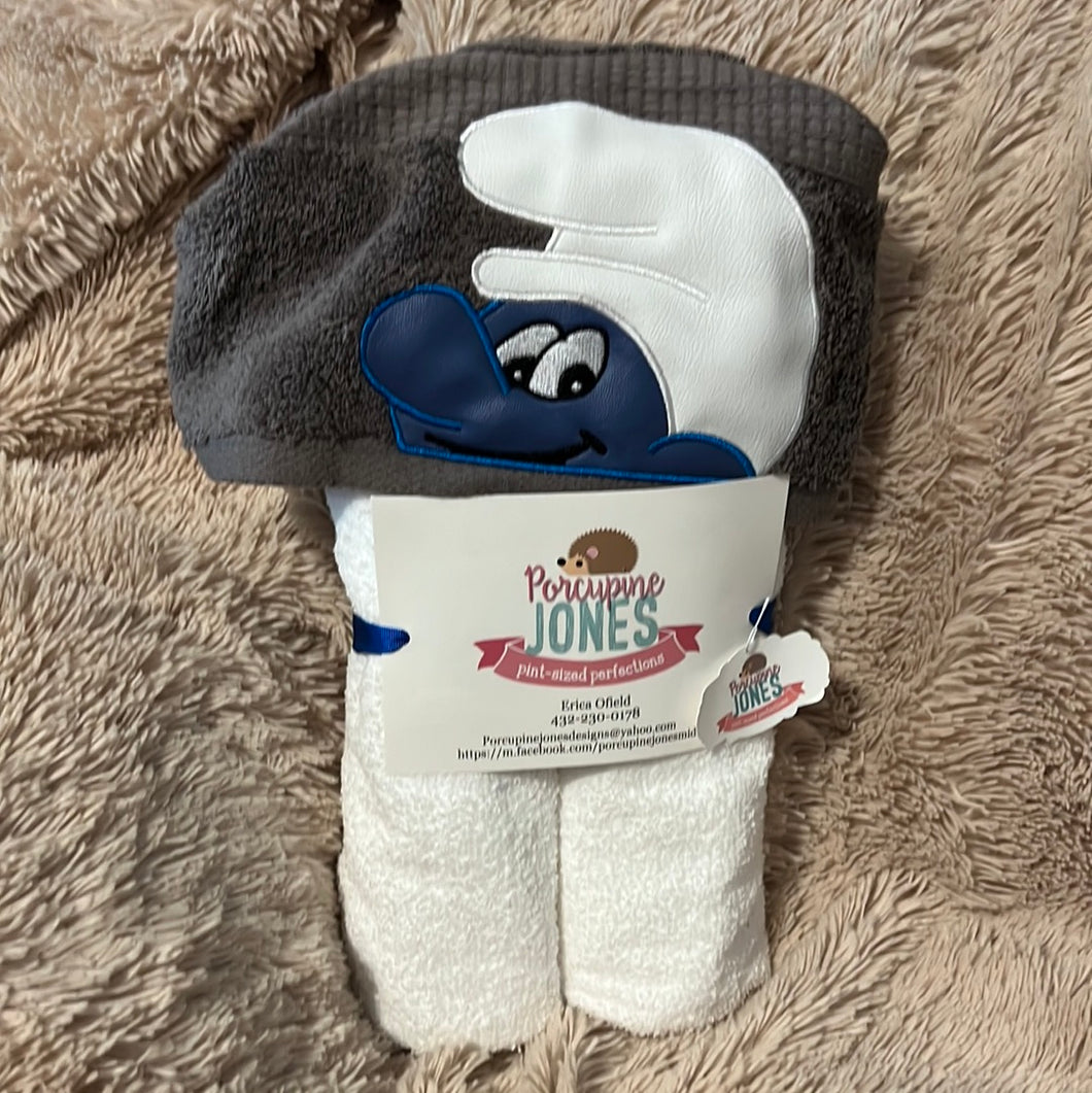 Smurf Hooded Towel