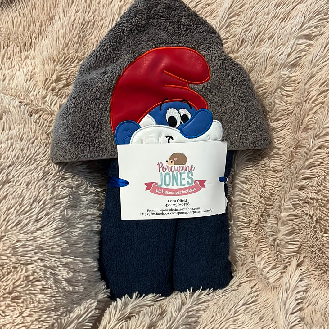 Papa Smurf Hooded Towel