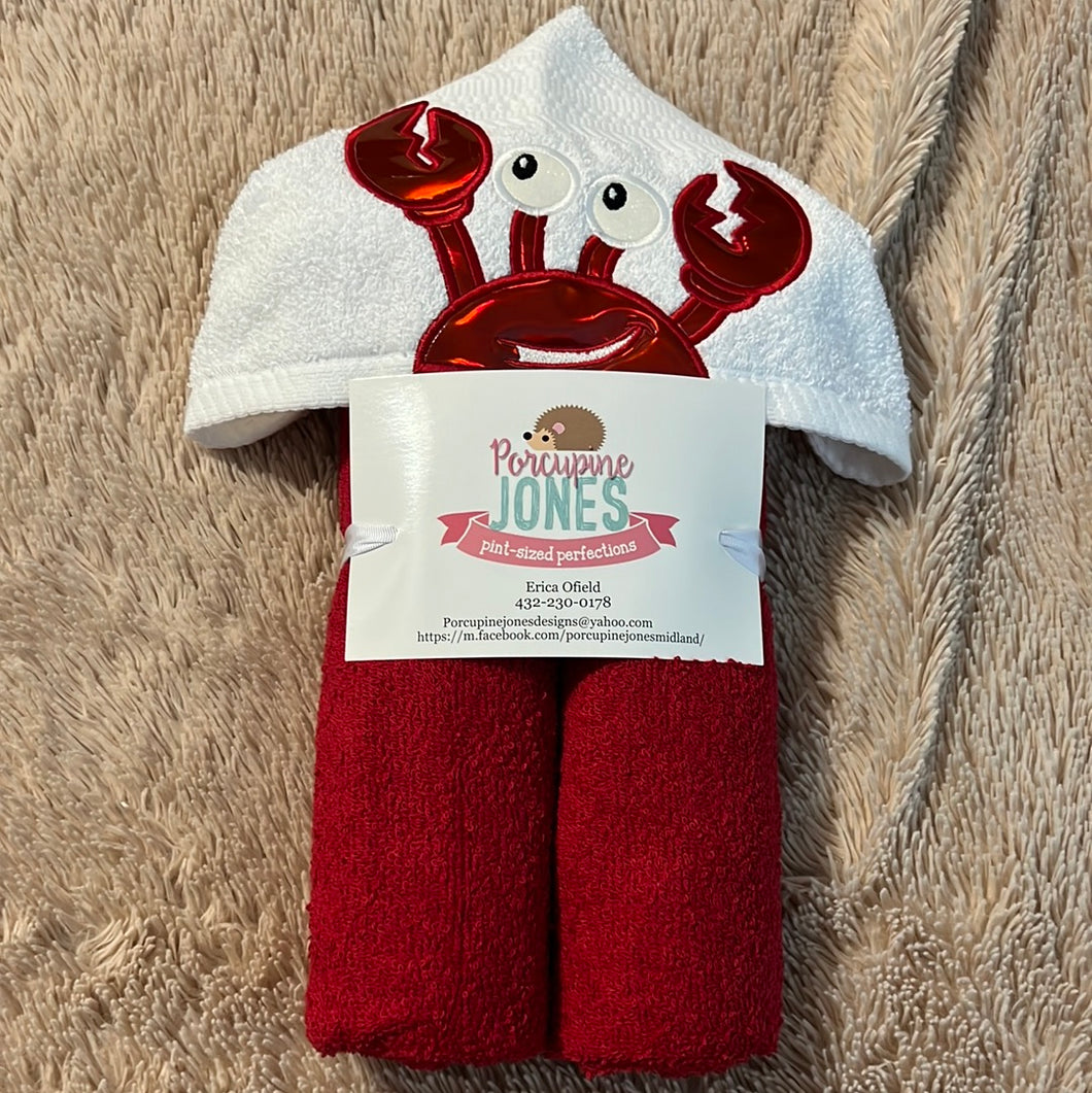 Crab Hooded Towel