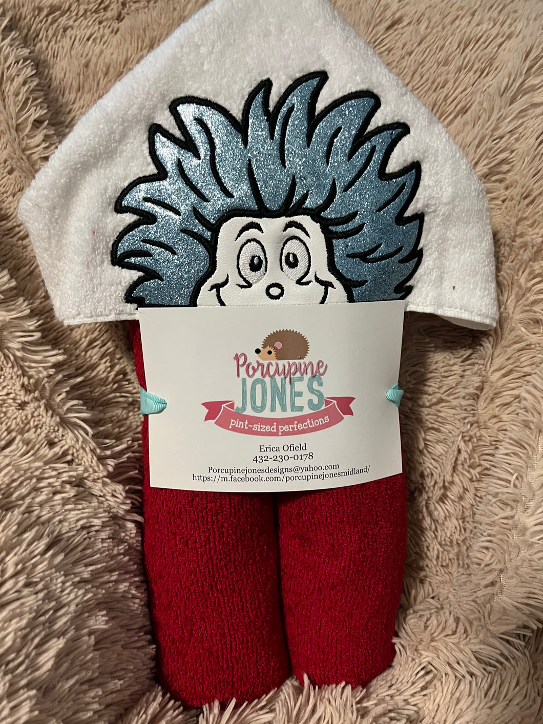 Thing 1 Hooded Towel