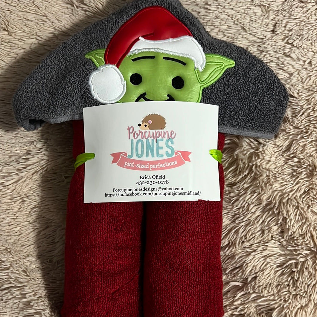 Santa Yoda Hooded Towel