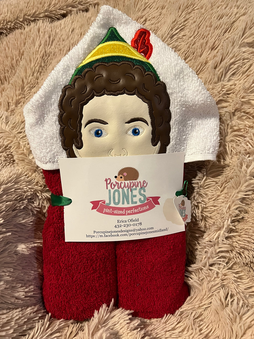 Buddy Elf Hooded Towel