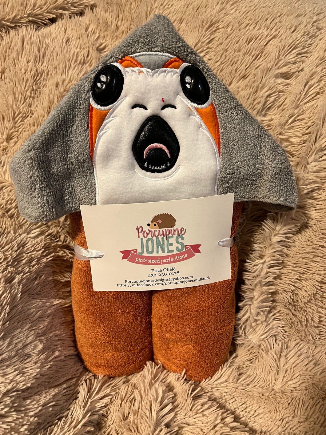 Porg Hooded Towel