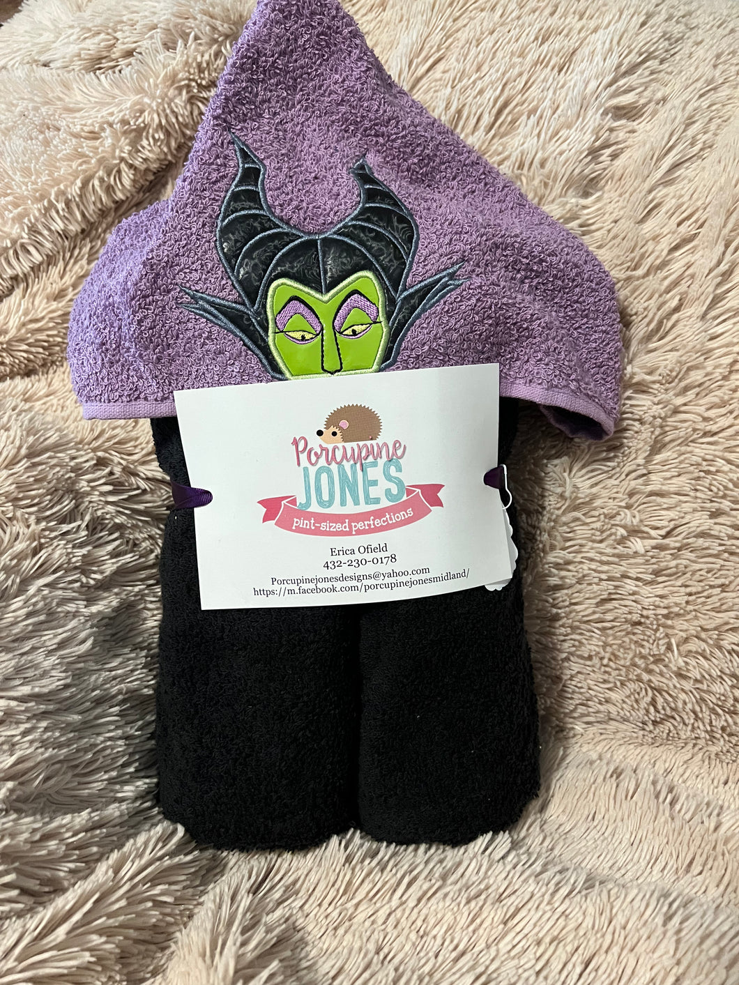 Maleficient Hooded Towel